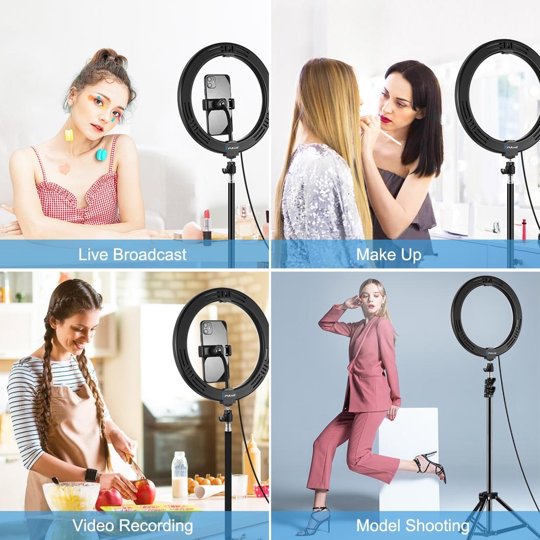 10.2 Led Ring Light with 1.1m Tripod for Vlogging and Live Streaming 8