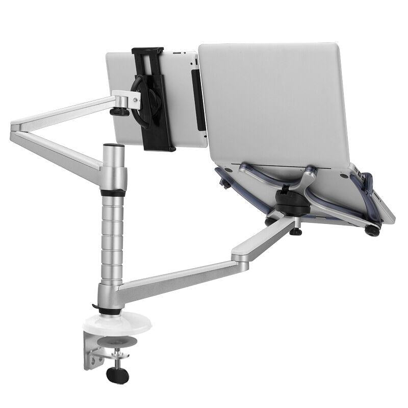 Adjustable Aluminum Double Arm Tablet Stand - Universal Rotation 3