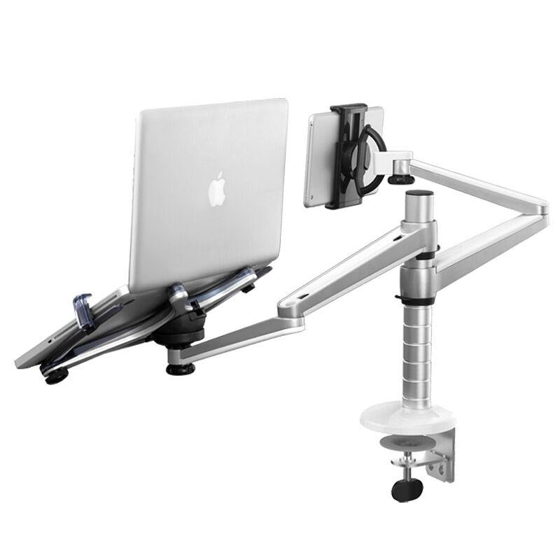 Adjustable Aluminum Double Arm Tablet Stand - Universal Rotation 4