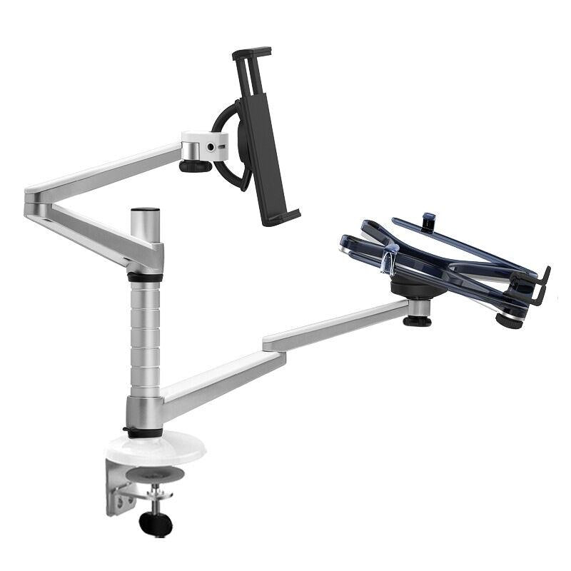 Adjustable Aluminum Double Arm Tablet Stand - Universal Rotation 6