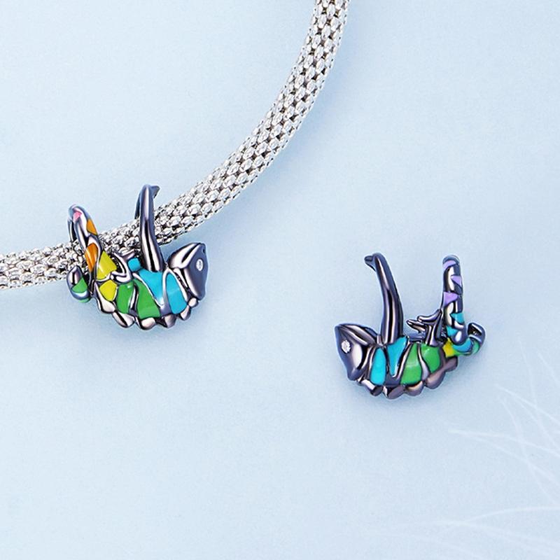 925 Sterling Silver Chameleon Beads For Diy Bracelets 5
