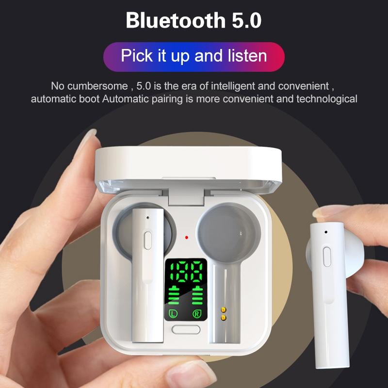 Mini Solar Sport Bluetooth Earphones with Charging Box 4