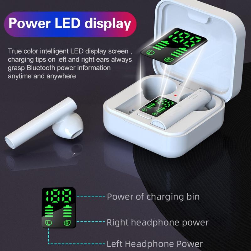 Mini Solar Sport Bluetooth Earphones with Charging Box 13