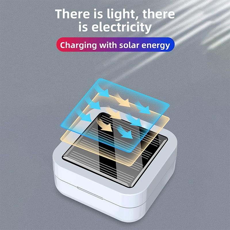 Mini Solar Sport Bluetooth Earphones with Charging Box 14
