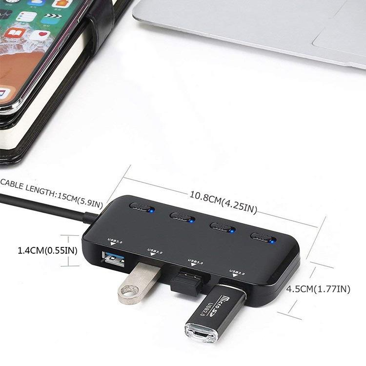 4-Port Usb 3.0 Hub With Switch 6