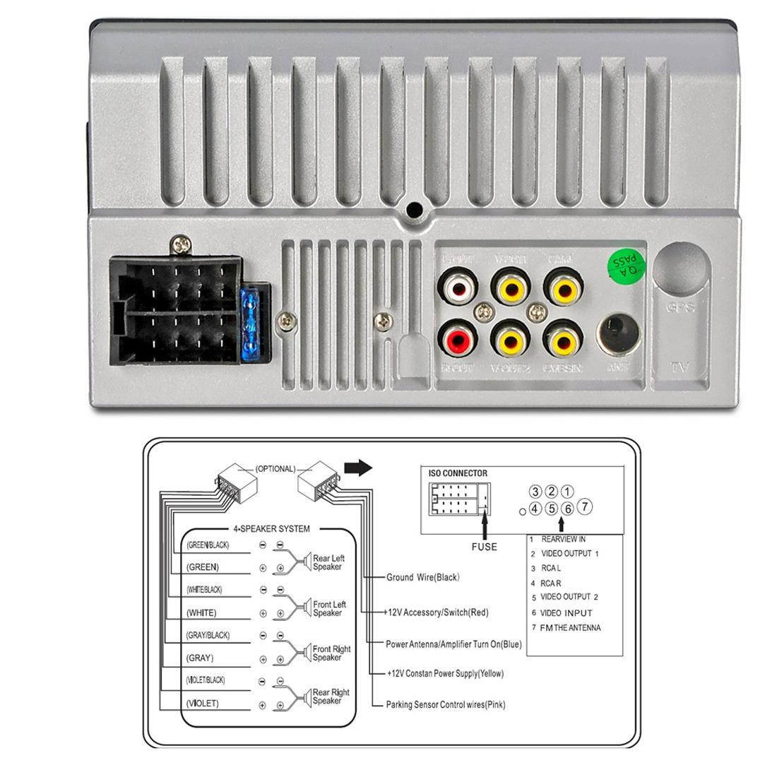 7 Inch Hd Touch Car Radio W / Bluetooth Remote Rearview Camera 6800 Module Fm / Tf / Usb 7