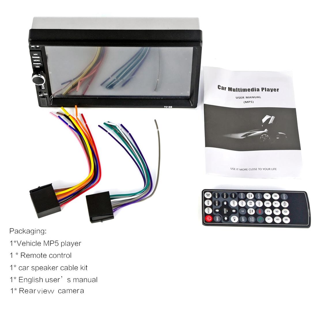 7 Inch Hd Touch Car Radio W / Bluetooth Remote Rearview Camera 6800 Module Fm / Tf / Usb 8