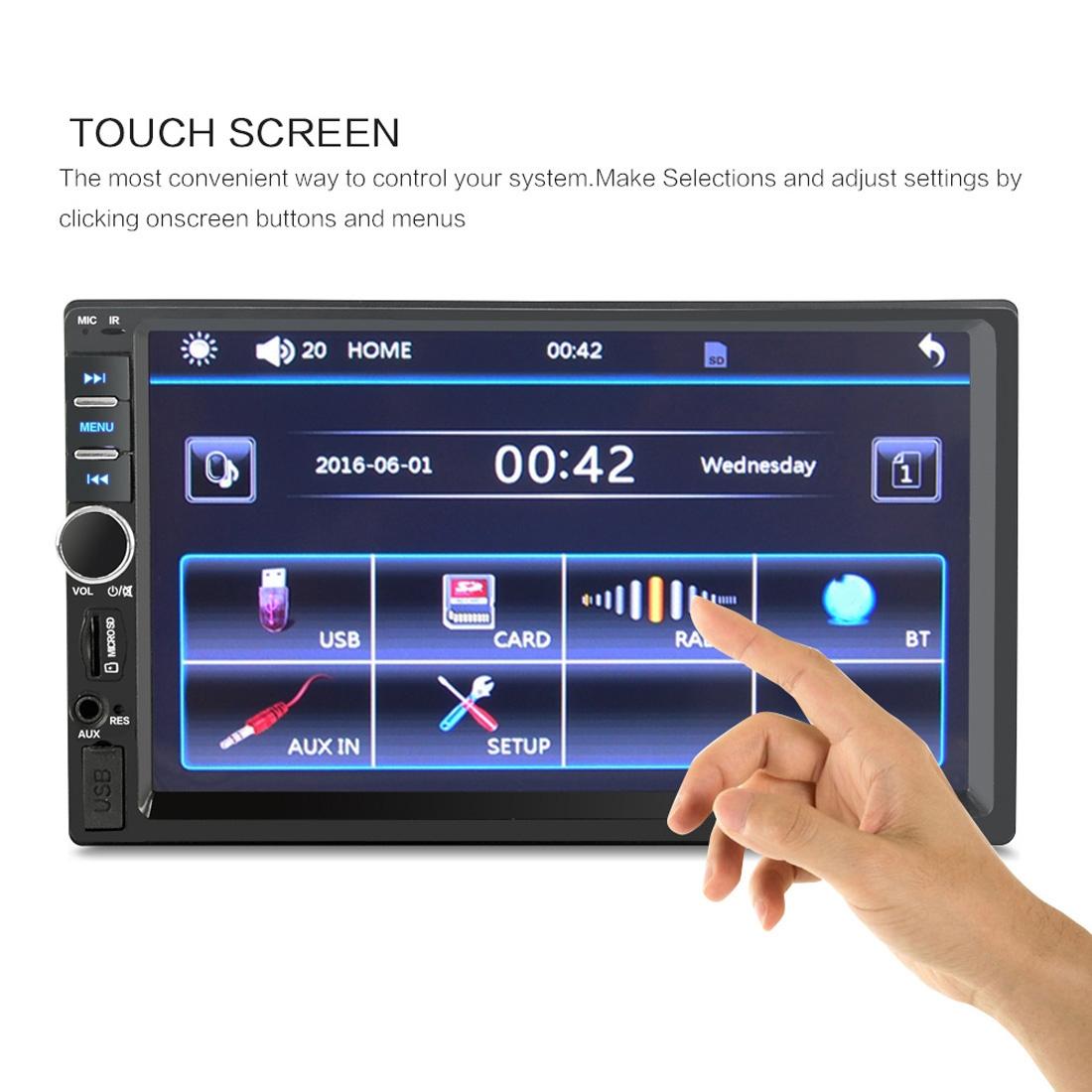 7 Inch Hd Touch Car Radio W / Bluetooth Remote Rearview Camera 6800 Module Fm / Tf / Usb 12