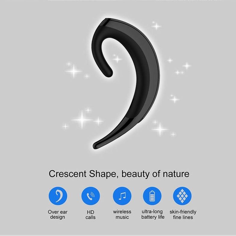 Wireless Bluetooth Earphone - Business Style Ear-hanging 10