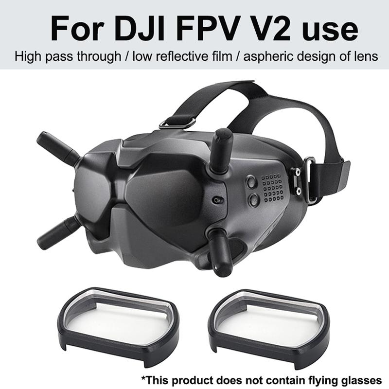 2 Pcs Myopia Glasses Lens Vision Correction Aspherical Lens for Dji Fpv Goggles V2 4