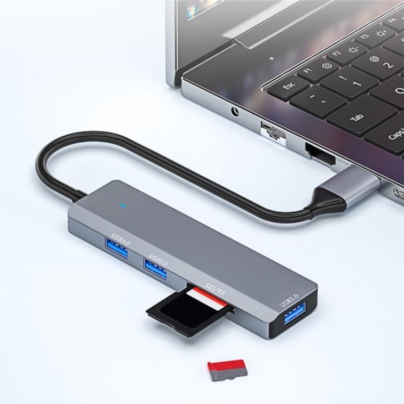 3 Usb 3.0 + 2 Card Reader Slots Multi-Port Hub 7
