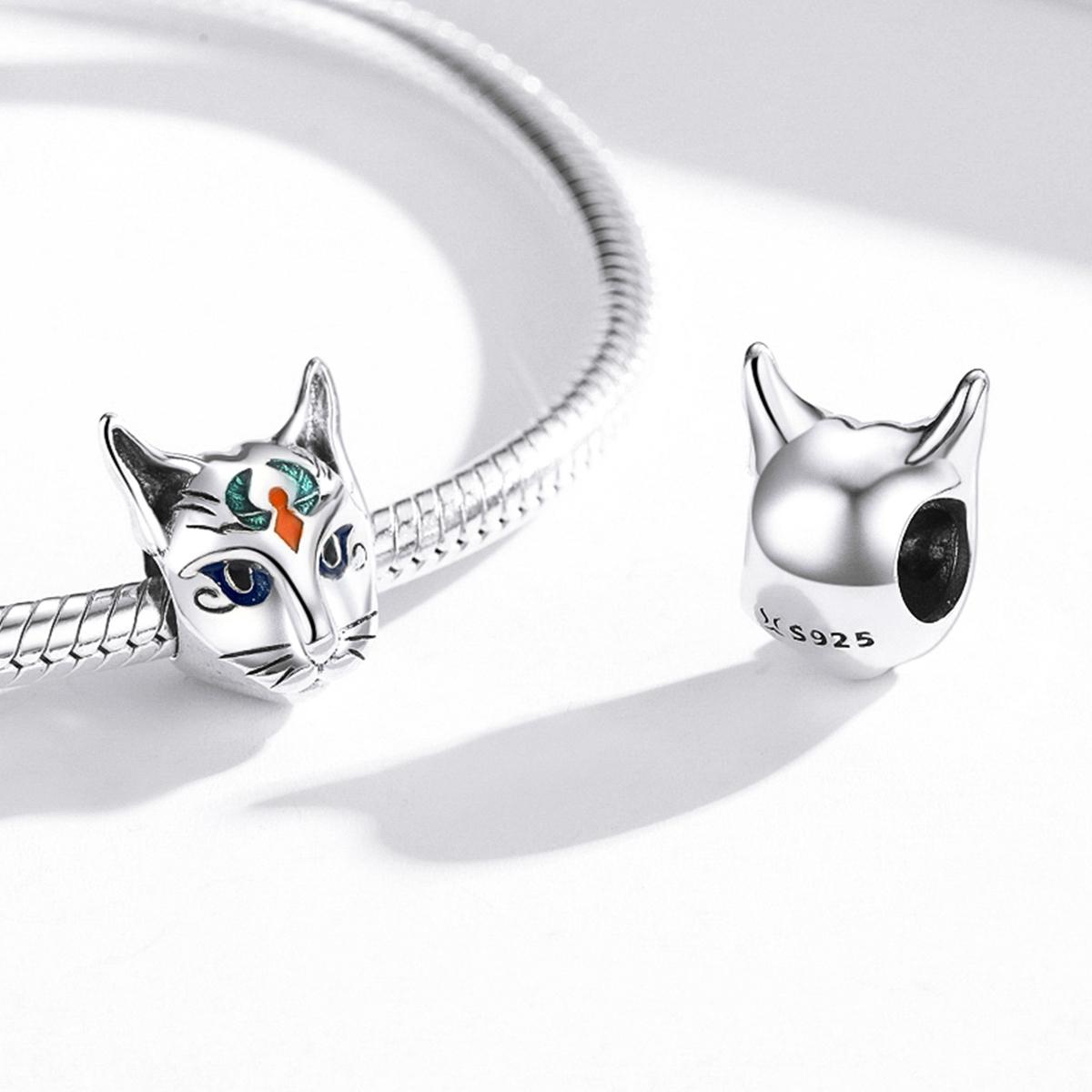 925 Sterling Silver Egyptian Cat God Bead For Diy Bracelet / Necklace 6