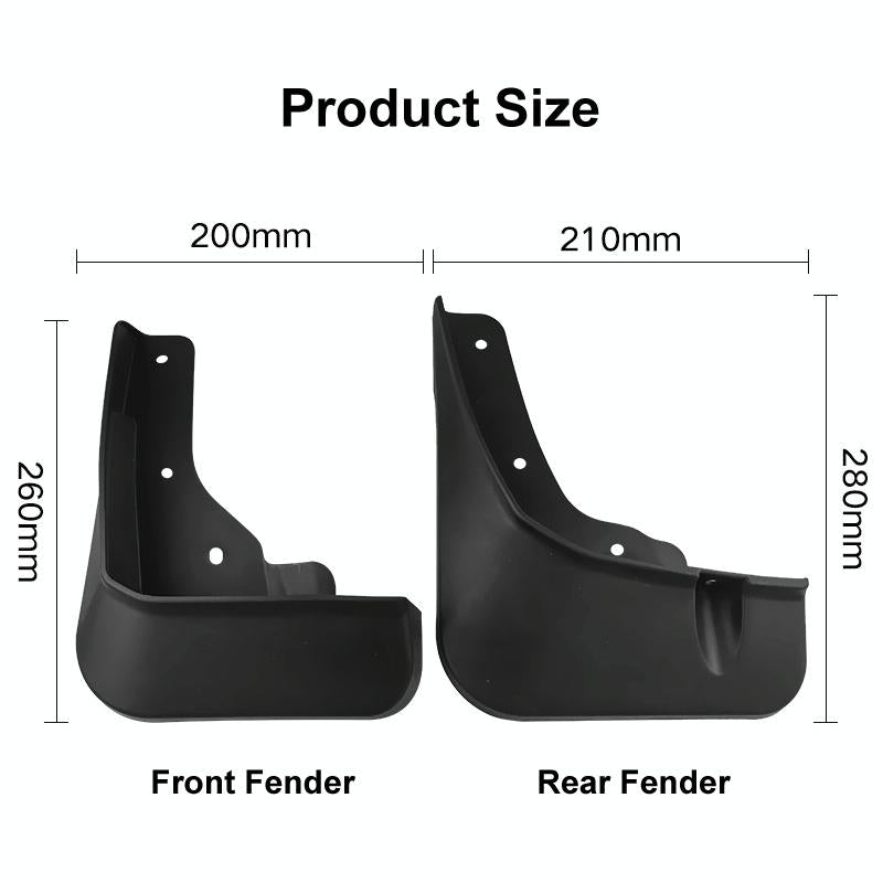 For Mitsubishi Outlander 2023 4Pcs / Set Car Auto Soft Plastic Splash Flaps Fender Guard 3