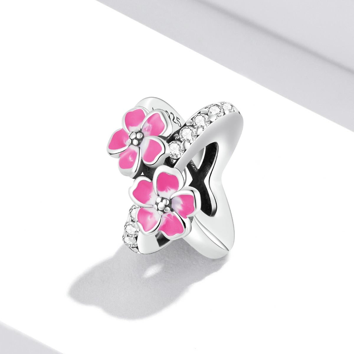925 Sterling Silver Flower Bead Bracelet & Necklace Set 3