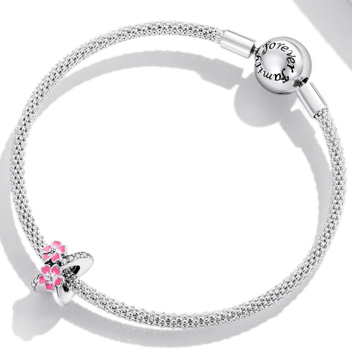 925 Sterling Silver Flower Bead Bracelet & Necklace Set 7