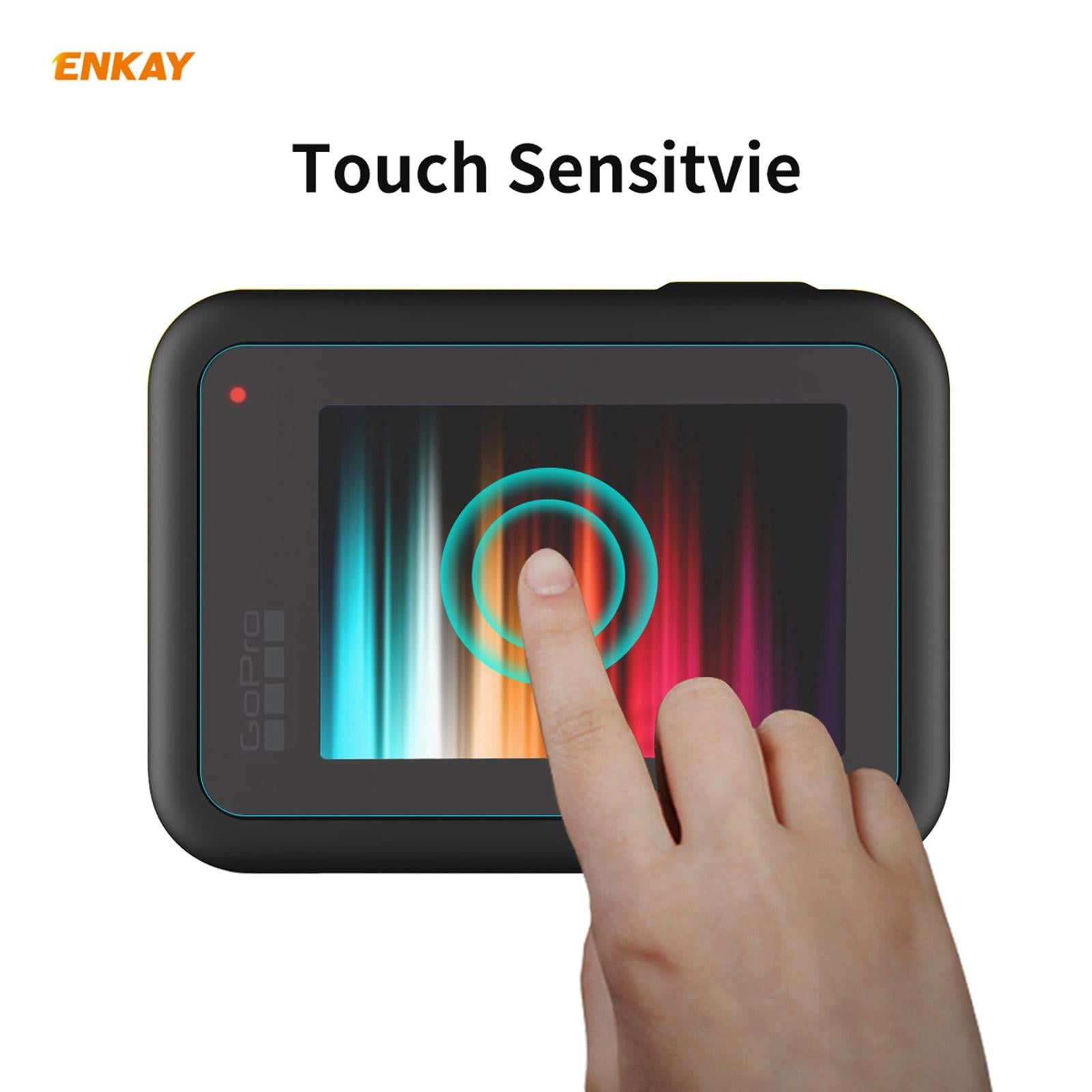 Enkay Hat Prince 3-in-1 Tempered Glass Film for Gopro Hero9 Camera Lens and Screen - 0.2mm 9h 2.15d 3
