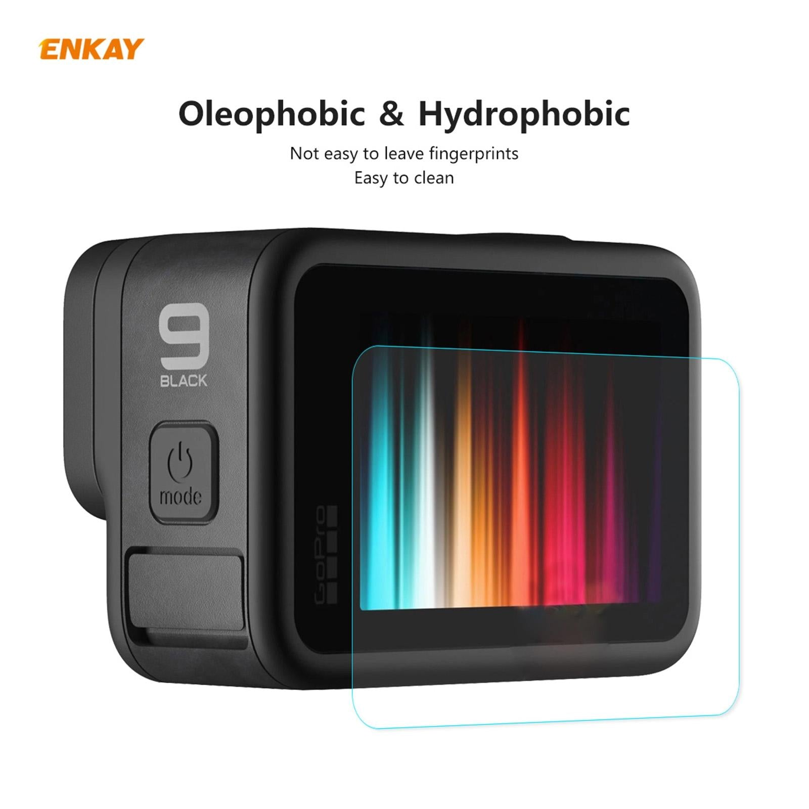 Enkay Hat Prince 3-in-1 Tempered Glass Film for Gopro Hero9 Camera Lens and Screen - 0.2mm 9h 2.15d 4