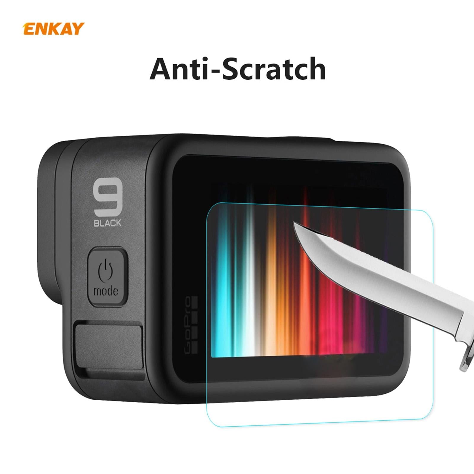 Enkay Hat Prince 3-in-1 Tempered Glass Film for Gopro Hero9 Camera Lens and Screen - 0.2mm 9h 2.15d 5