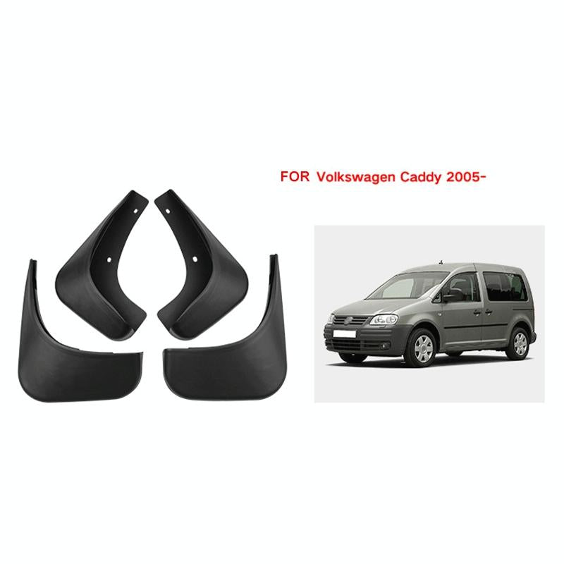 For Volkswagen Caddy 2005 4Pcs / Set Car Auto Soft Plastic Splash Flaps Fender Guard 3