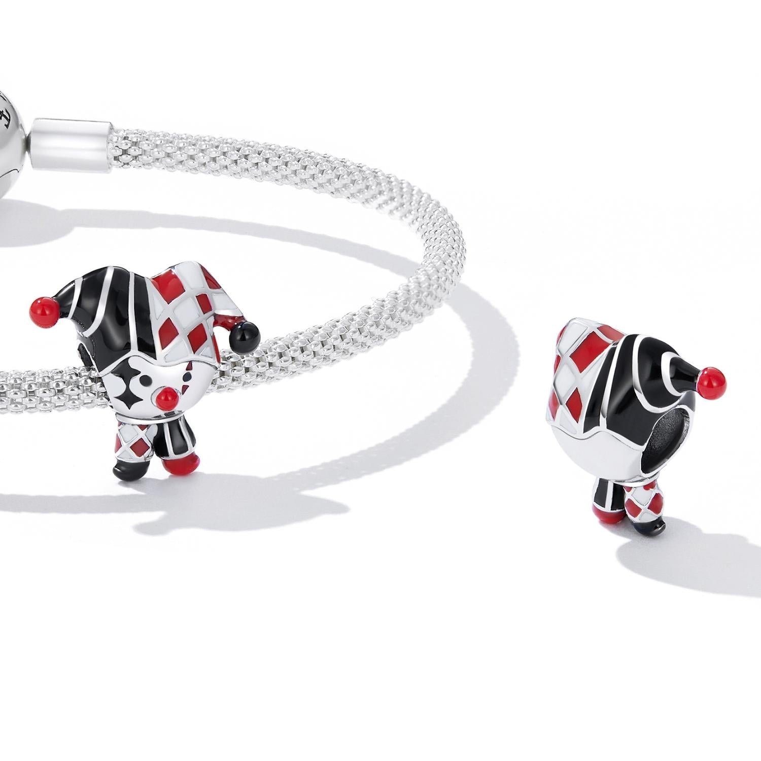 925 Sterling Silver Poker Clown Beads For Diy Bracelets & Necklaces 6