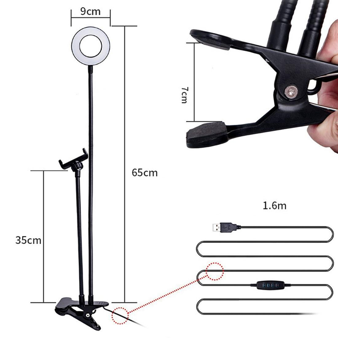 Selfie Ring Light with Phone Holder and Lazy Bracket - Perfect for Live Streaming and Broadcasts 5