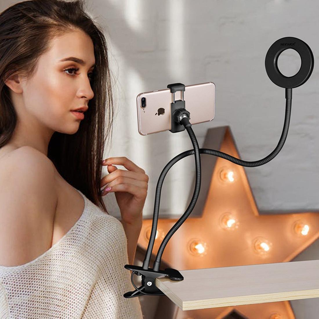 Selfie Ring Light with Phone Holder and Lazy Bracket - Perfect for Live Streaming and Broadcasts 10