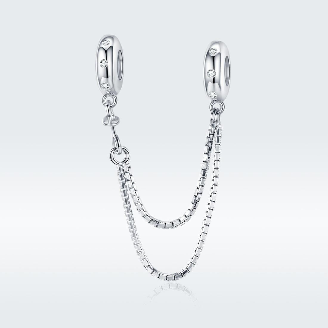 925 Sterling Silver Simple Safety Chain For Diy Bracelets 3