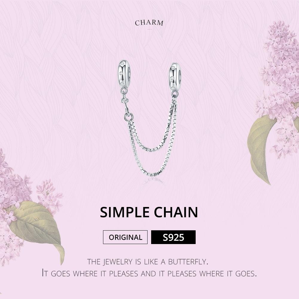 925 Sterling Silver Simple Safety Chain For Diy Bracelets 4