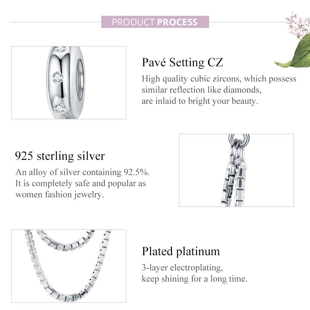 925 Sterling Silver Simple Safety Chain For Diy Bracelets 5