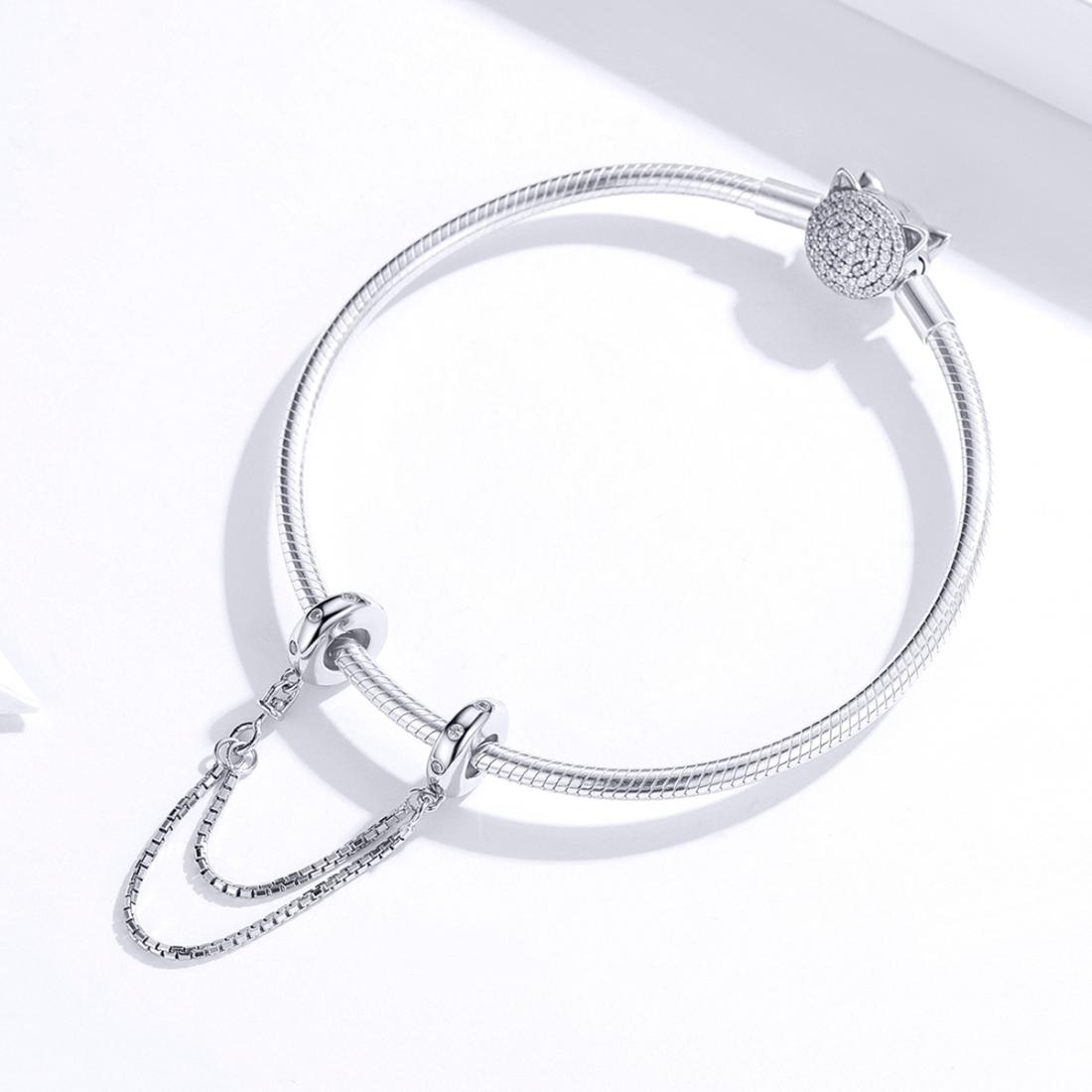 925 Sterling Silver Simple Safety Chain For Diy Bracelets 8