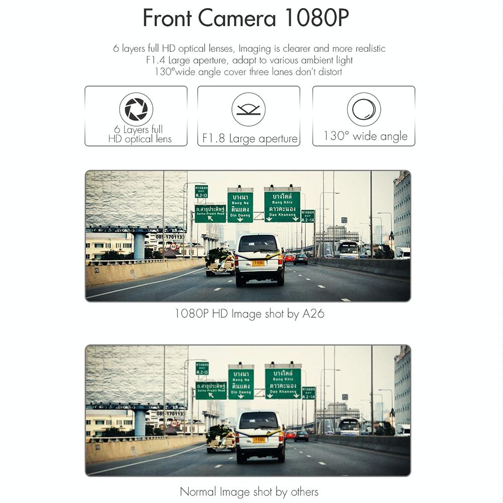 9.66 Fhd Ips Touch Screen Car Dvr with Starlight Night Vision 4