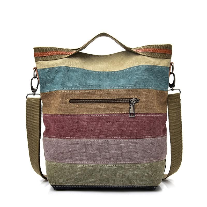 Multi Layer Canvas Crossbody Bag For Women Simple Design 3