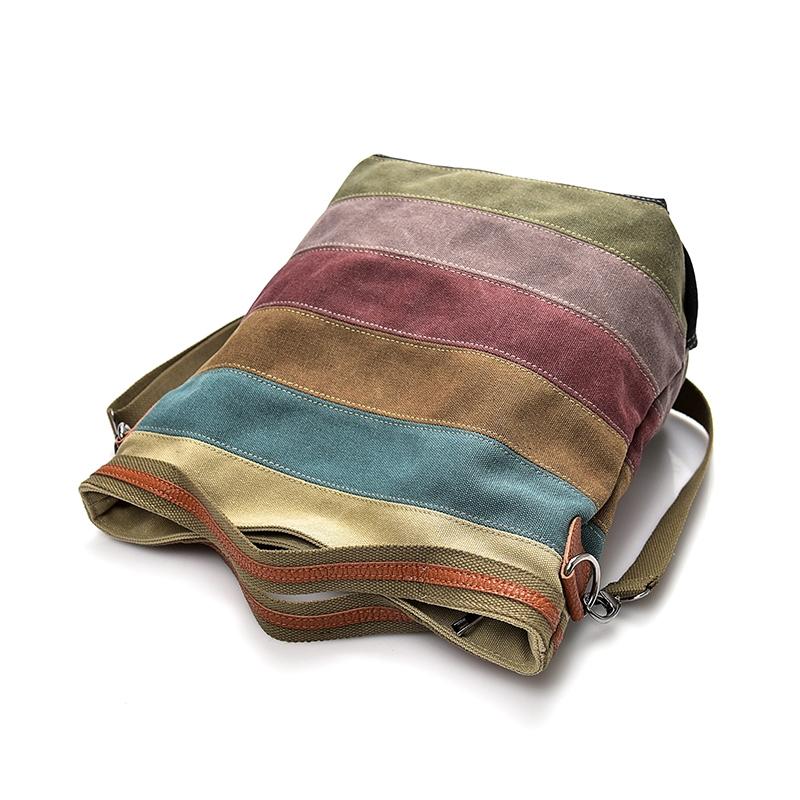 Multi Layer Canvas Crossbody Bag For Women Simple Design 8