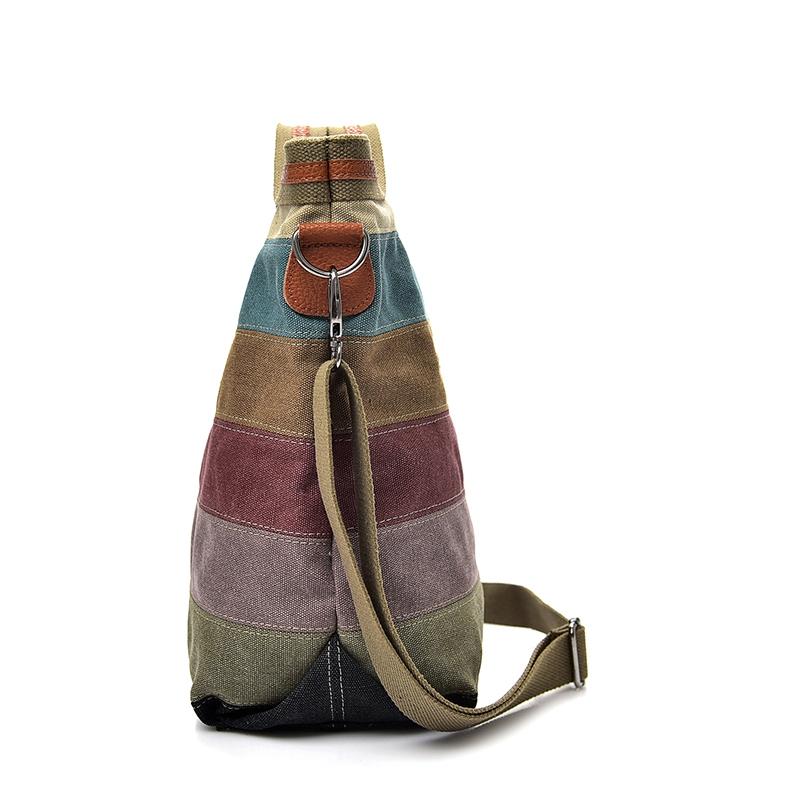 Multi Layer Canvas Crossbody Bag For Women Simple Design 9