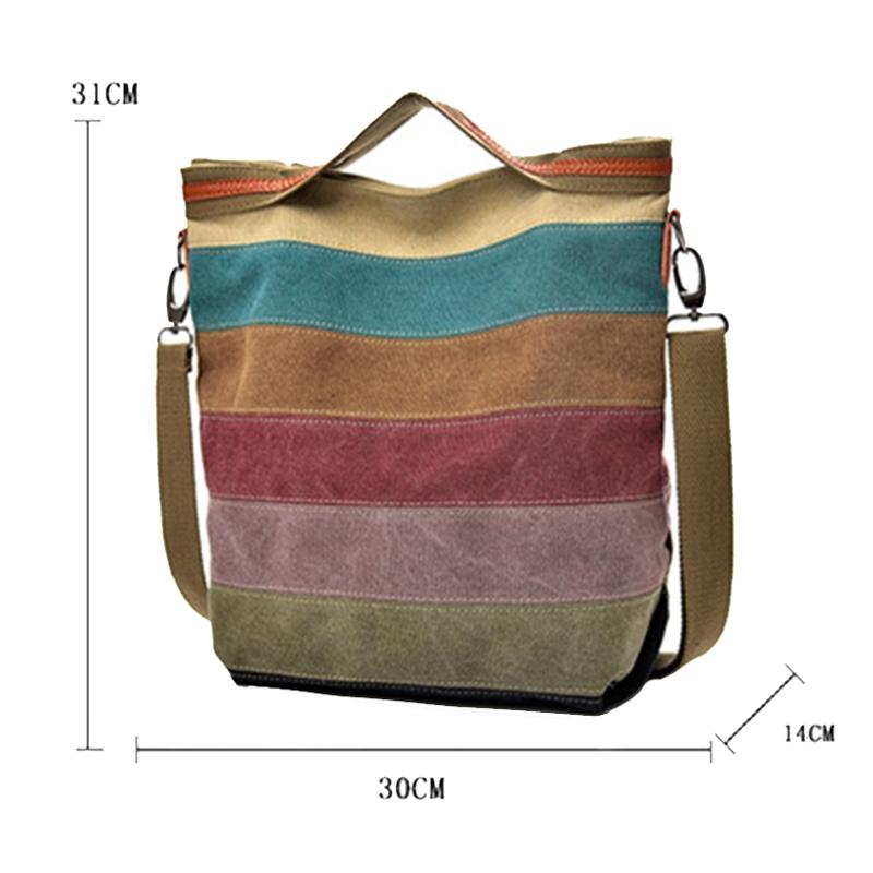Multi Layer Canvas Crossbody Bag For Women Simple Design 10