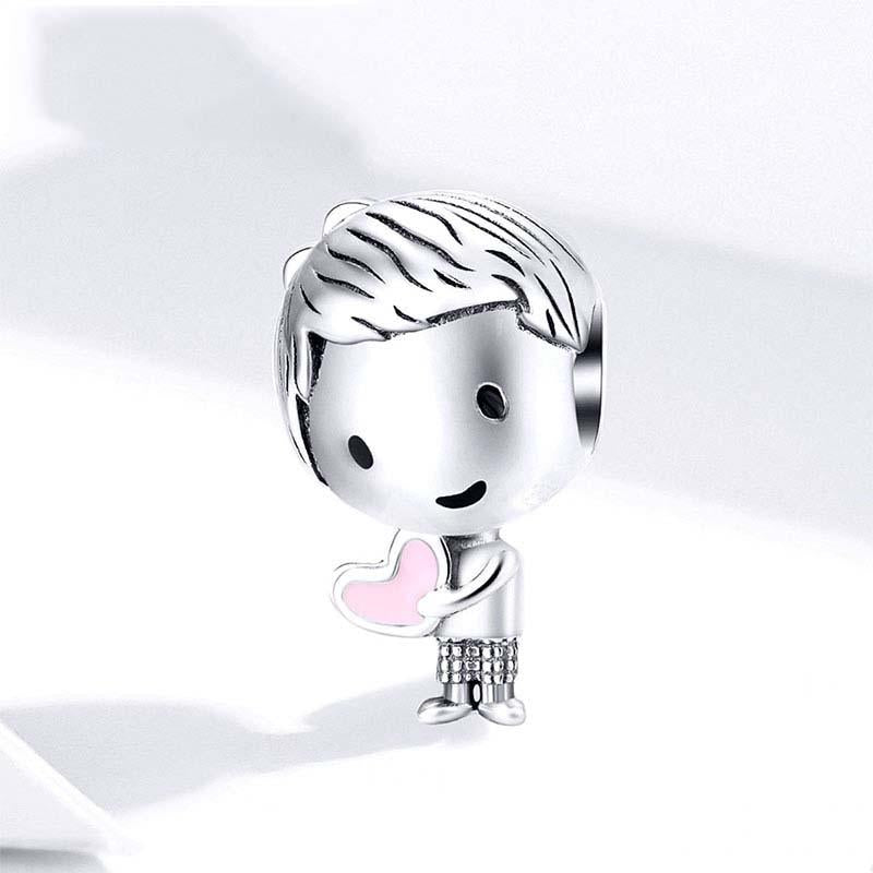 925 Sterling Silver Childhood Boy Beaded Bracelet Diy Accessory 3