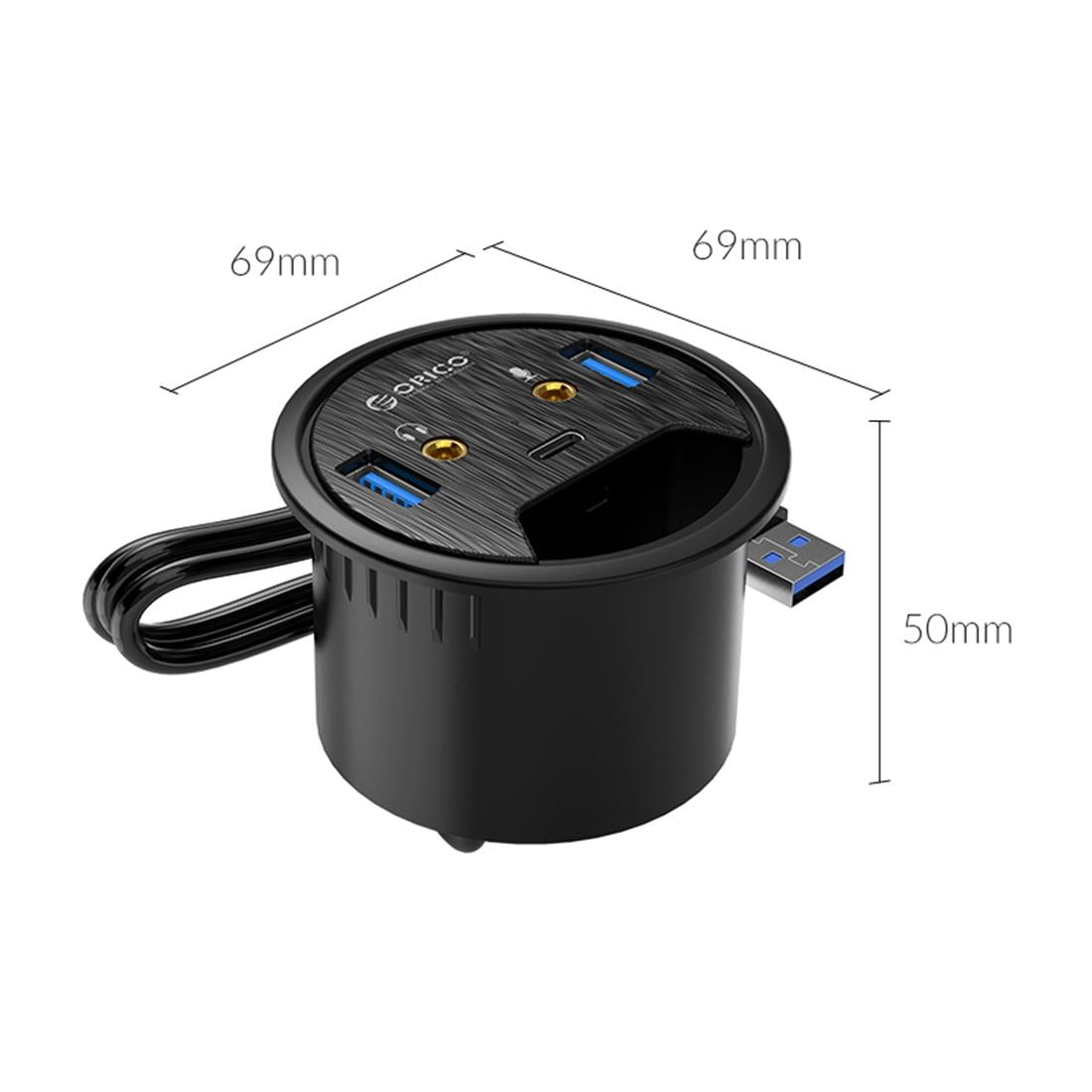 Multi-Function Desktop Power Grommet Hub 3