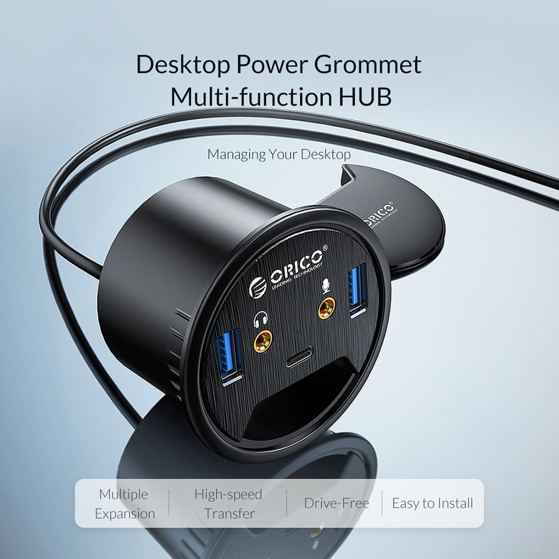 Multi-Function Desktop Power Grommet Hub 9