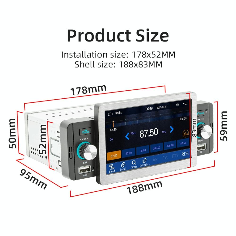 5 Inch Allwinner Melis F133 Car Mp5 Inch Player - Carplay Bt Usb Fm 3