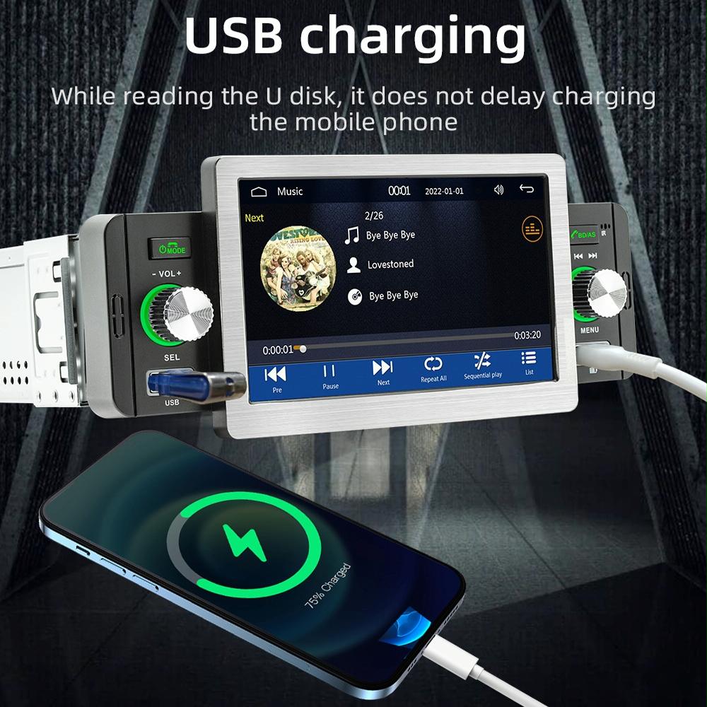 5 Inch Allwinner Melis F133 Car Mp5 Inch Player - Carplay Bt Usb Fm 7