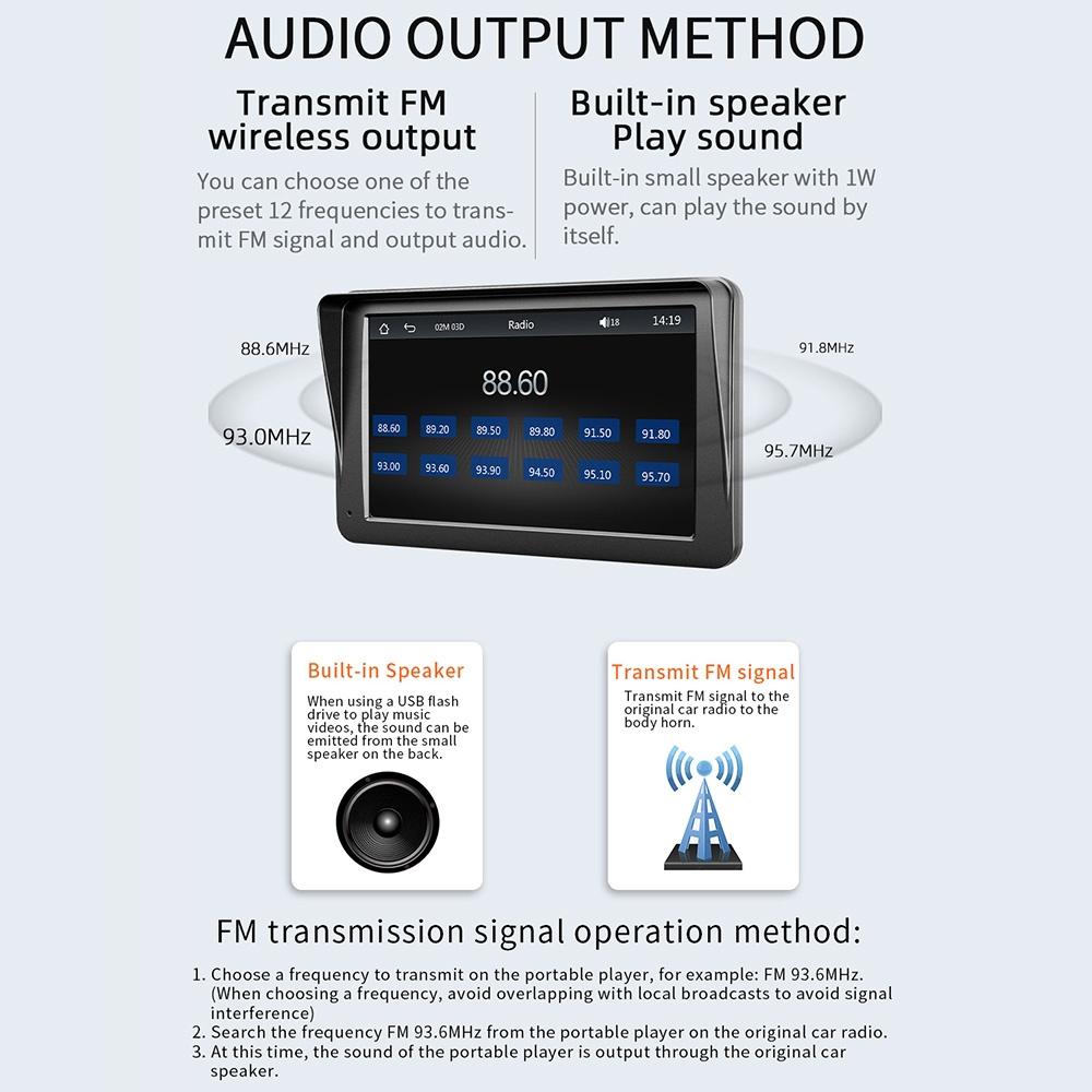 7 Inch Wireless Carplay Bluetooth Mp5 Player - Mobile Interconnection 5