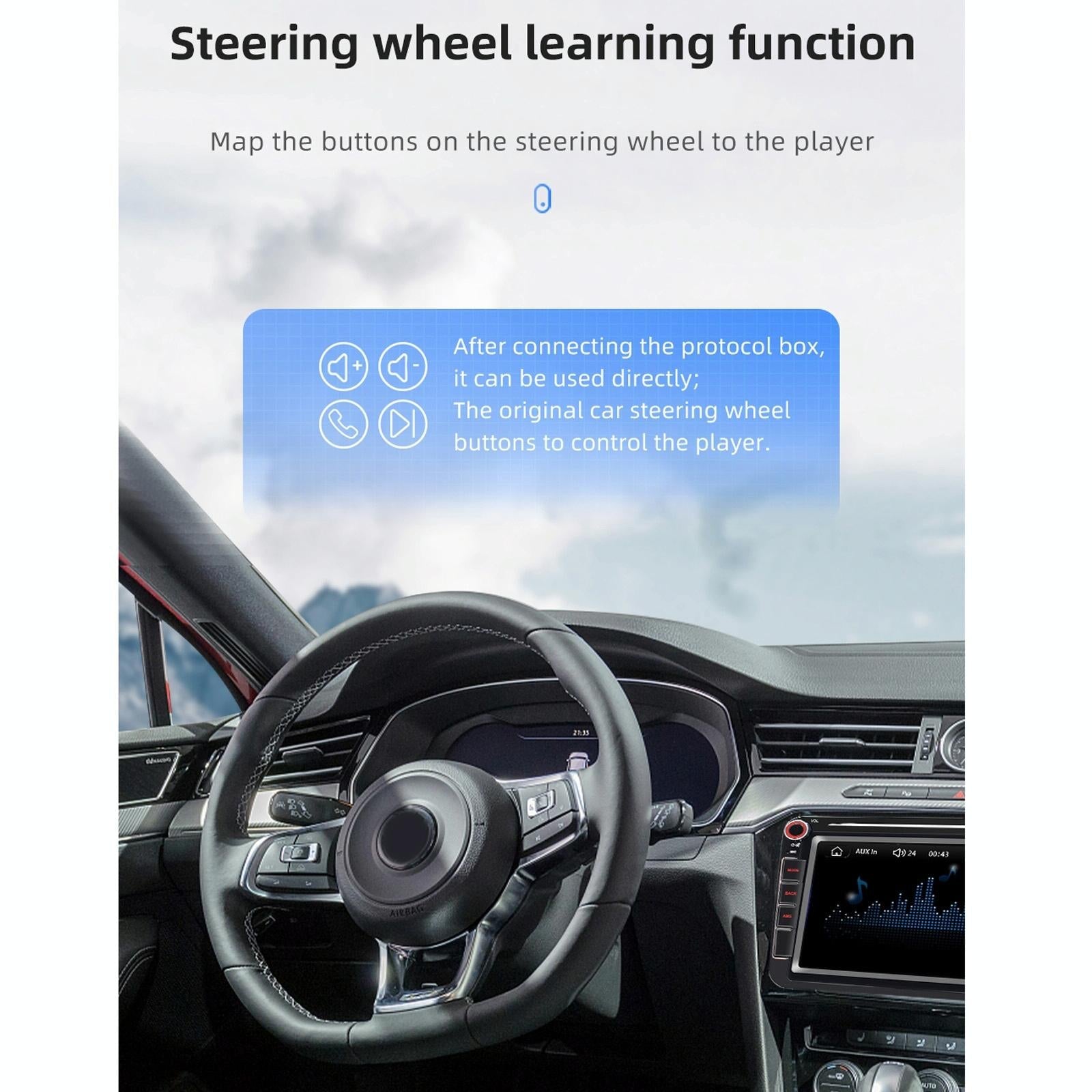 8 Inch Car Mp5 Audio Player Bluetooth / Fm / Sd / Aux / Mirrorlink For Volkswagen 8