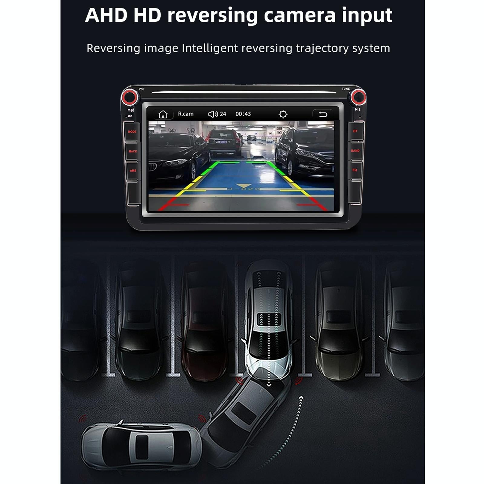 8 Inch Car Mp5 Audio Player Bluetooth / Fm / Sd / Aux / Mirrorlink For Volkswagen 9