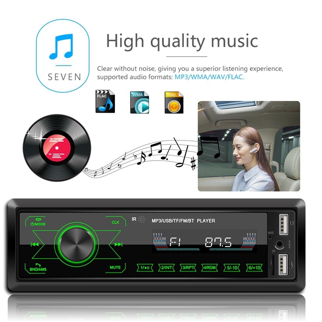 12V Car Radio Receiver Mp3 Player - Bluetooth Fm Usb Sd Card - Hands-Free Calling 4