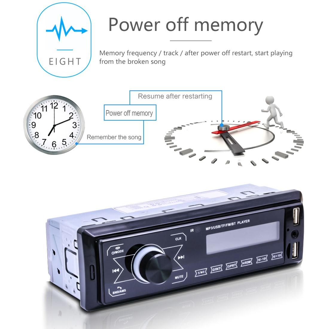 12V Car Radio Receiver Mp3 Player - Bluetooth Fm Usb Sd Card - Hands-Free Calling 5