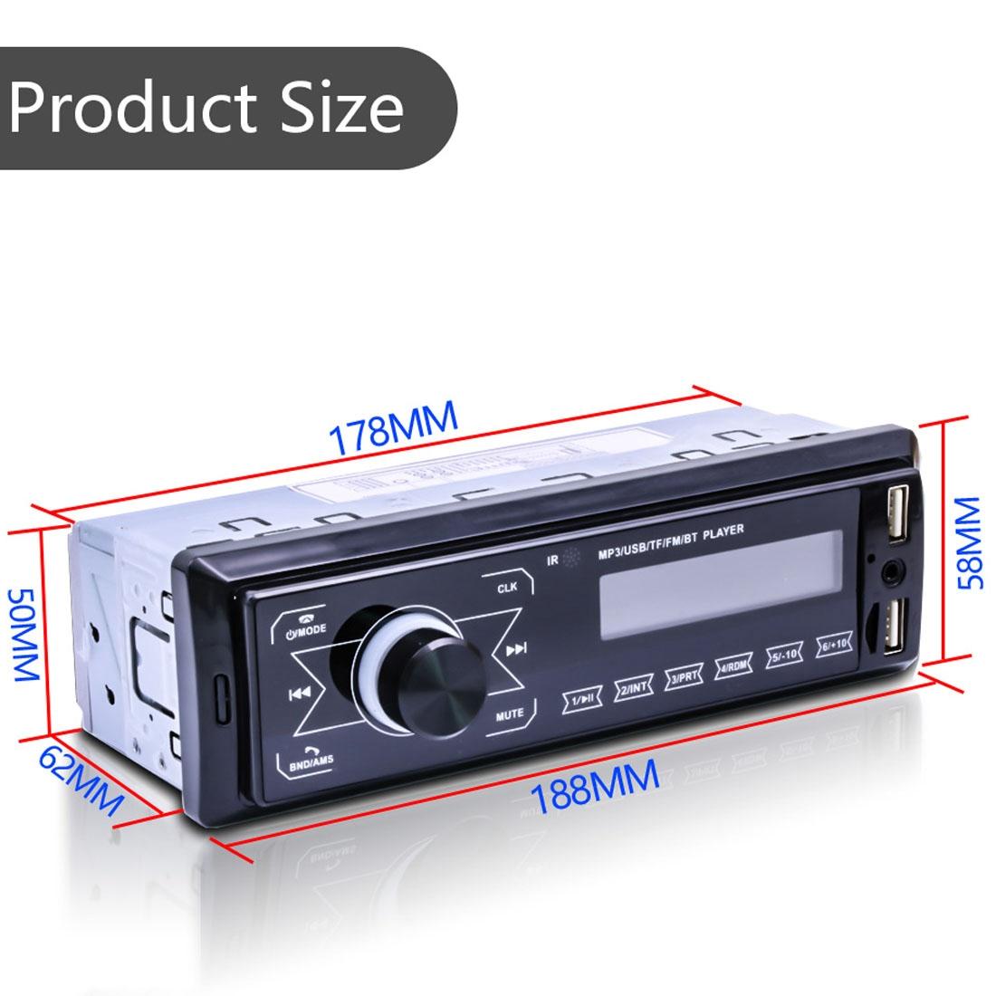 12V Car Radio Receiver Mp3 Player - Bluetooth Fm Usb Sd Card - Hands-Free Calling 7