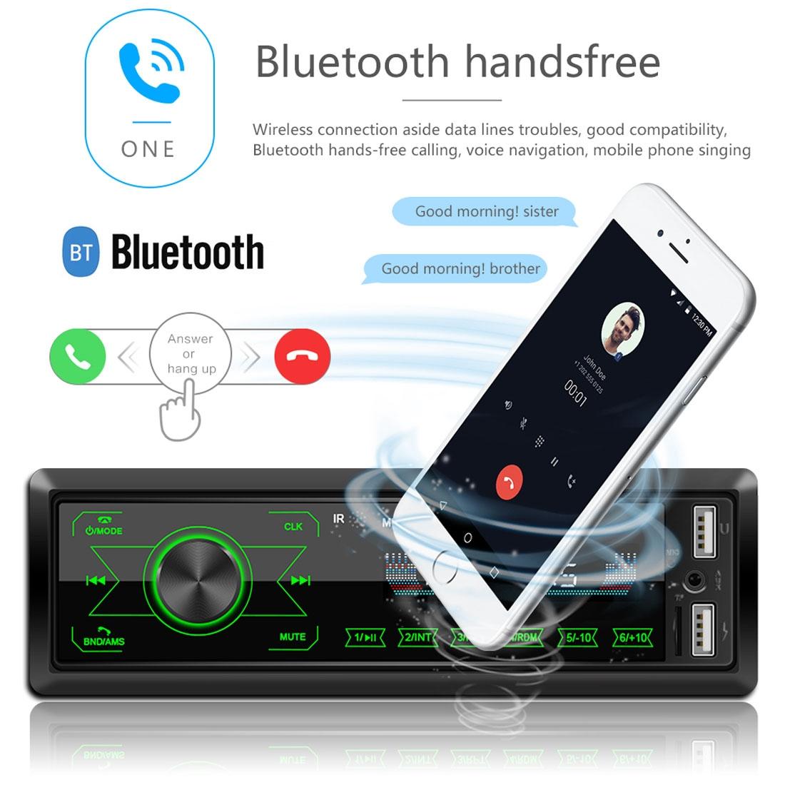12V Car Radio Receiver Mp3 Player - Bluetooth Fm Usb Sd Card - Hands-Free Calling 11