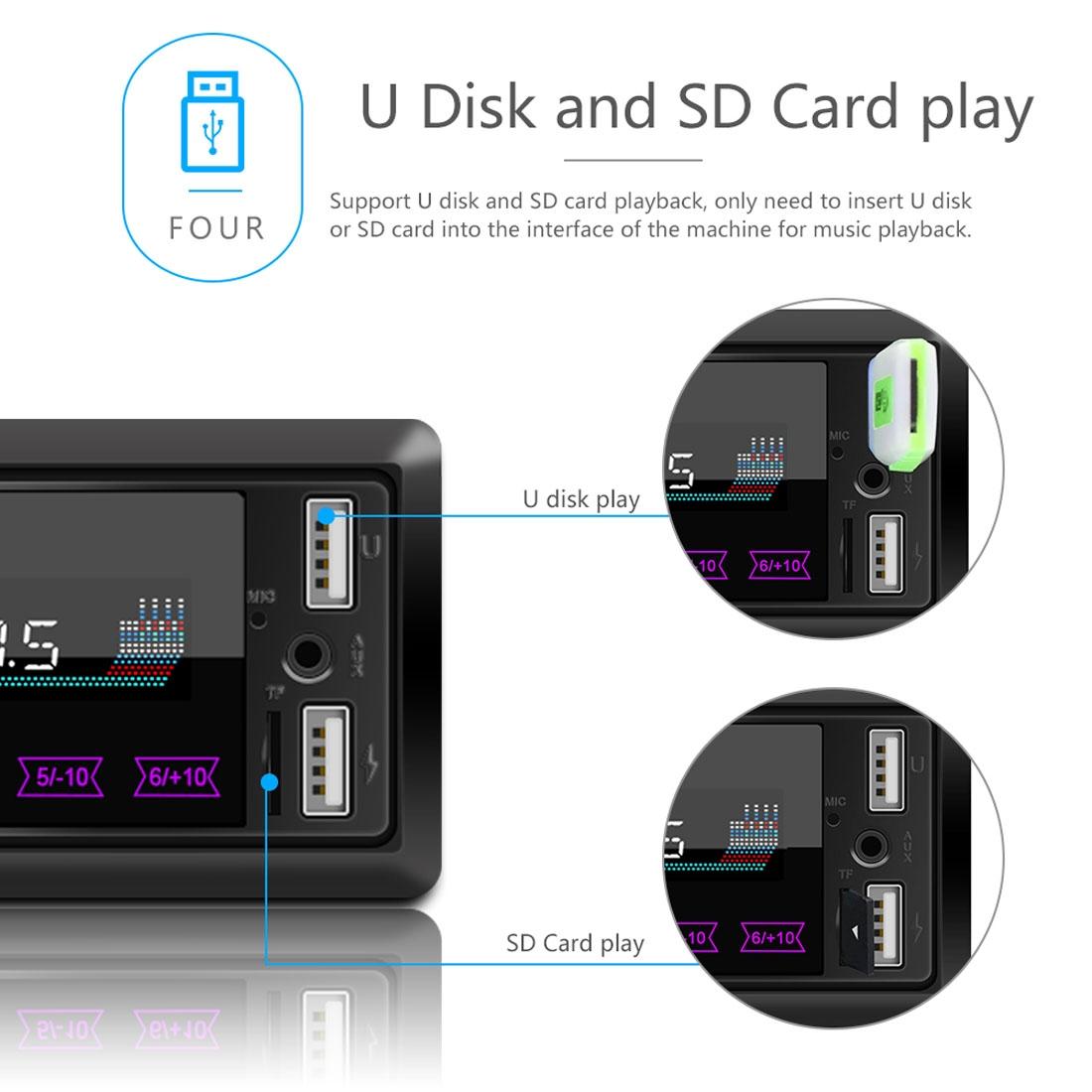 12V Car Radio Receiver Mp3 Player - Bluetooth Fm Usb Sd Card - Hands-Free Calling 14