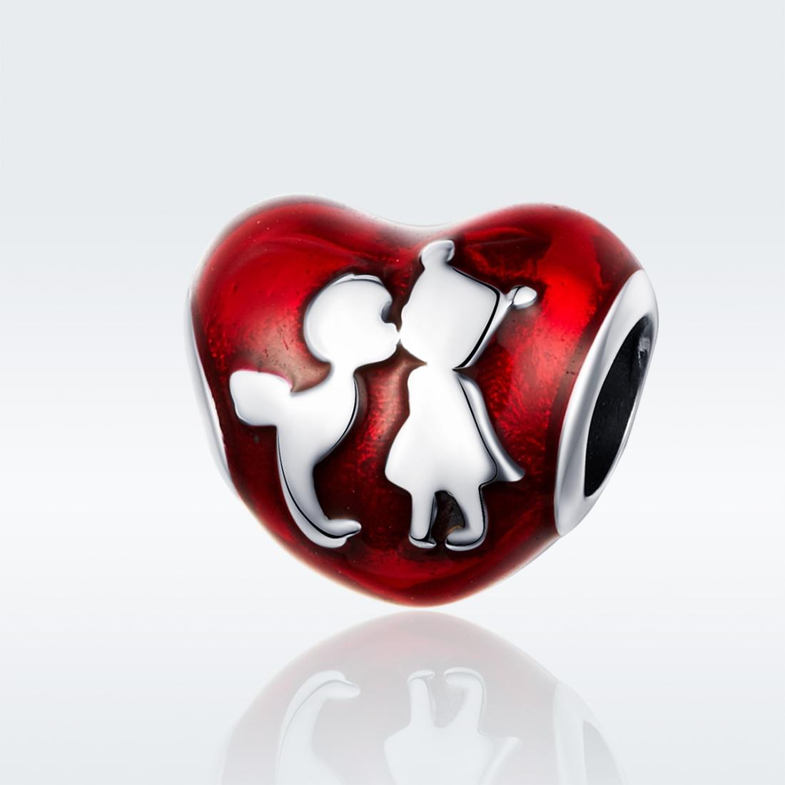 925 Sterling Silver Red Heart Diy Bracelet / Necklace Set 3