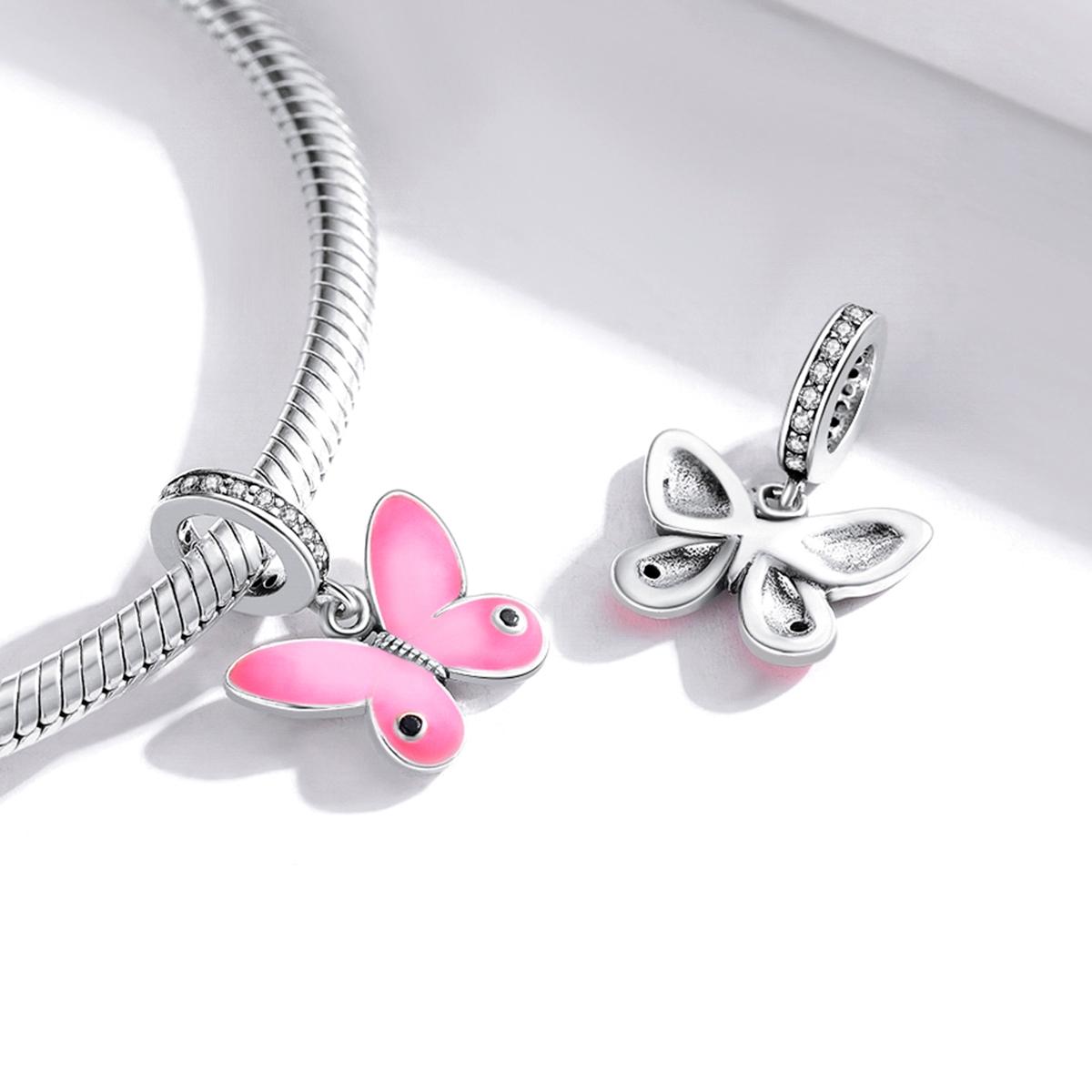 925 Sterling Silver Butterfly Pendant For Diy Bracelets & Necklaces 7